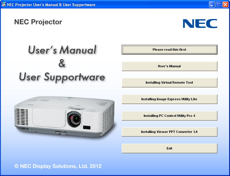 4. A Viewer funkció használata 3 PowerPoint fájlok konvertálása diákká a Viewer PPT Converter 3.0 program használatával A NEC projektorhoz mellékelt CD-ROM-on található Viewer PPT Converter 3.