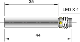 6,5mm átmérő Csatlakozós, beépíthető típus Standard kapcsolási távolság Csatlakozós, nem beépíthető típus SI6.5 - DC2 NPN NO H1 SI6.5 - DC2 NPN NC H1 SI6.5 - DC2 PNP NO H1 SI6.