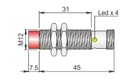 12mm átmérő Csatlakozós, beépíthető típus Csatlakozós, nem beépíthető típus Rövid méret Rövid méret SI12SS - DC4 NPN NO H S SI12 - CE4 NPN NO H SI12SM - CE4 NPN NO H S SI12SS - DC4 NPN NC H S SI12 -