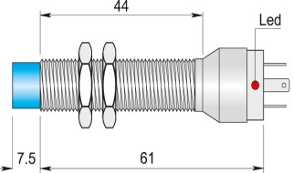 12mm átmérő K csatlakozós Csatlakozós Nem beépíthető Beépíthető Nem beépíthető Standard kapcsolási távolság SI12-AE4 NO K SI12-AE4 NO K SI12-A2 NO H