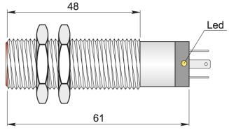 Induktív érzékelők(ø18mm) Hengeres, menetes, 2 vezetékes (D.C.