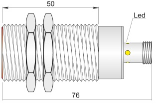 Induktív érzékelők (Ø30mm) Hengeres, menetes, csatlakozós érzékelők 30mm átmérő Csatlakozós, beépíthető típus Standard kapcsolási távolság 3 vez.