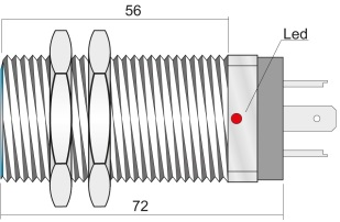 Induktív érzékelők (Ø30mm) Hengeres, menetes, 2 vezetékes (A.C.