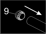 SZERELÉSI UTASÍTÁS A 3 FUNKCIÓS HINTÁHOZ Ezekbe a lyukakba rögzítjük a csúszdát A. Illessze a félkör csatlakozót (6) az akasztóba(7) mint ahogyan az az ábra is mutatja. B.