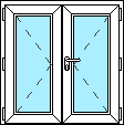 Kifelé középfelnyíló (kétszárnyú) bejárati ajtó DECEUNINCK árlista 1.