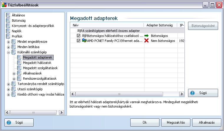A Profile information dialog is the first dialog of a section where you can edit configuration of each profile in separate dialogs referring to specific parameters of the profile.