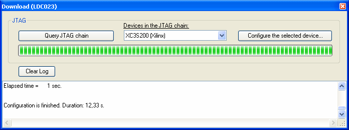 LOGSYS GUI JTAG Eszközök konfigurálása JTAG interfészen keresztül: JTAG lánc azonosítása A