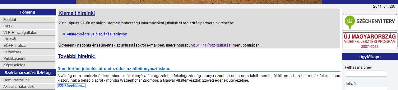Az Univer-Penta Társaság szaktanácsadói hírlevele 2011/4. szám (április) Tartalom: Aktuális kérelmek benyújtási időszakai 1. oldal Ismét támogatási lehetőség turizmusfejlesztésre vidéki területeken!