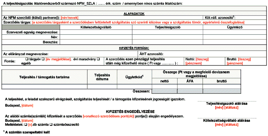 41 7312 H I V A T A L O S É R T E S Í T Ő 2015. évi 64. szám 6. melléklet a 41/2015. (XII. 23.) NFM utasításhoz 6. melléklet a(z) /. (..) NFM utasításhoz Kifizetés engedélyezés Kifizetés engedélyezés 7.