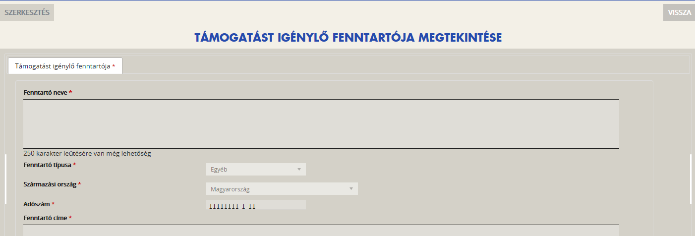 megfelelő szakmai felkészültséggel rendelkezik, és a projekt megvalósítás folyamatában kellő mértékben részt vesz. A Név, Beosztás, Telefon és E-mail cím elnevezésű mezők kitöltése kötelező.