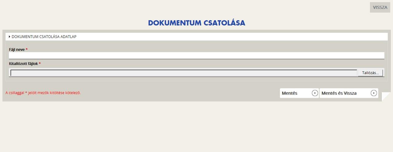 Kérjük, hogy a csatolni kívánt dokumentumon minden esetben szerepeltessék a tanuló nevét! A Tallózás gomb segítségével válassza ki a kívánt dokumentumot.