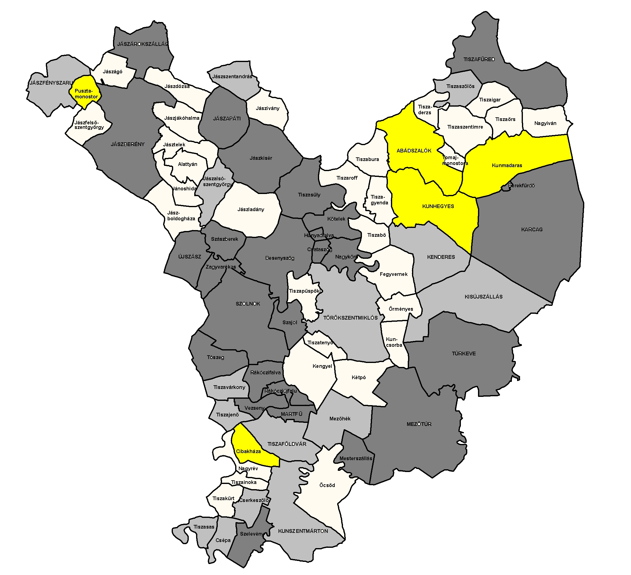 17 4. számú térkép Közüzem szennyvízcsatorna-hálózatba bekapcsolt lakások aránya, (2007.