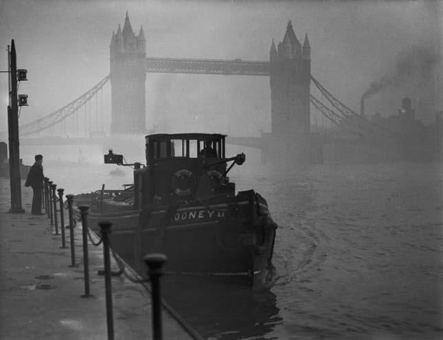 London-típusú (londoni, ipari, reduktív) füstköd 1952 decemberében Londonban a látótávolság néhány 10 méterre csökkent 5 nap alatt több mint 4000 lakos hunyt el a szmog okozta felső légúti
