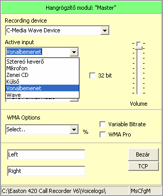 1. Hangrögzítő modul beállítása A program telepítése után először a hangrögzítő modulokat állítsa be.