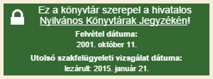 Könyvtári Intézeti kontroll alapelv: a könyvtárak szabadon szerkeszthetik adataikat az NyKJ-n szereplő könyvtárakra szigorúbb adatkezelési szabályok vonatkoznak Bizonyos adatokat csak a Könyvtári