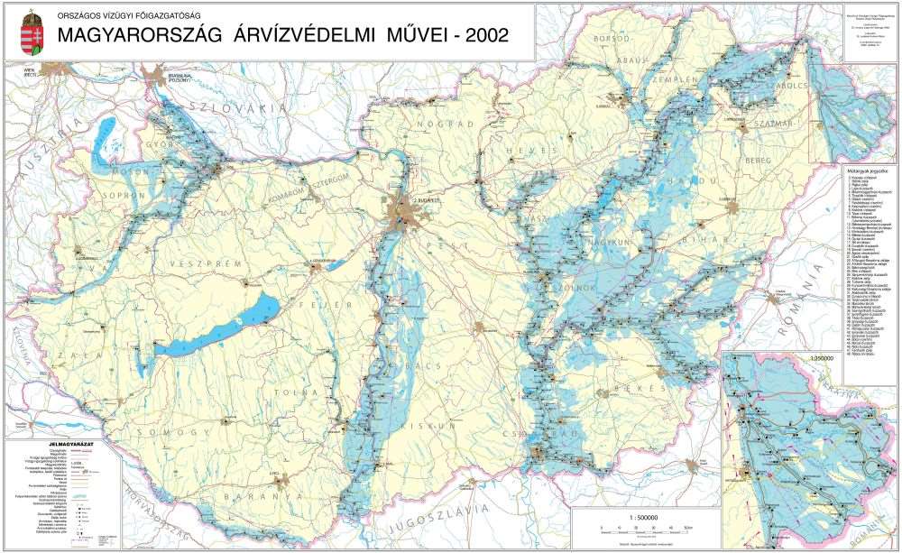 25 % of the whole national territory is endangered by fluvial floods.