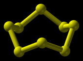 Oxigéncsoport Kén (S) Sárga, szilárd, 8-atomos molekulák (s-kötés) Természetben elemi állapotban vulkángőzökben.