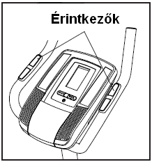 5. Ha szükséges, mérje meg a pulzusát. Ha a markolati pulzusérzékelőn lévő fémérintkezőkön átlátszó műanyag fólia van, távolítsa el azokat. Ezenfelül, ügyeljen arra is, hogy keze tiszta legyen.