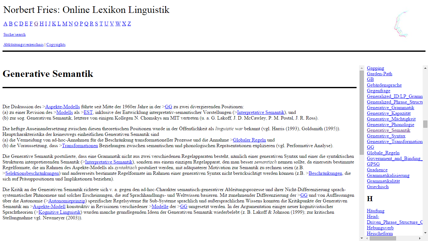 3. sz. melléklet: a Lexikon Of Linguistics Generative Semantics szócikke 4.