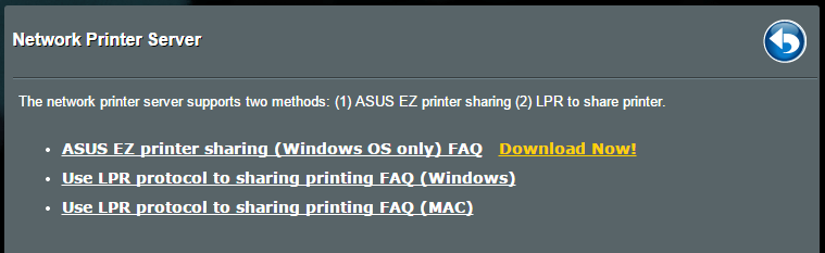 Az EZ nyomtatómegosztási mód beállításához: 1. A navigációs pultról menjen a General (Általános) > USB Application (USB-alkalmazás) > Network Printer Server (Hálózati nyomtatókiszolgáló) elemre. 2.