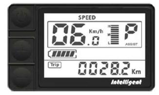 Az "LCD" kijelző funkciója * Akkumulátor töltötsége * Sebesség mutatója (azonnali /átlag / maximális) * Km mutató (össz / "trip") * 6km/hod aszisztebcia-pedálozás nélkül * LCD panel világítása * hiba