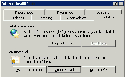 WLAN kapcsolat beállítása 2 Windows XP Tanúsítvány telepítése Telepíteni kell a számítógépre az egyetem tanúsítványát mint Megbízható legfelső szintű hitelesítésszolgáltató -t.