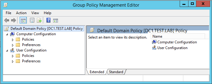 Group Policy Object A GPO olyan objektum, mely egy, vagy több (számítógépre és/vagy felhasználóra vonatkozó) GP beállítás tárolására