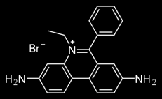 EDTA (etilén-diamin-tertaecetsav) Etídium-bromid Mutagén, a DNS láncok közé beépülő fluoreszcens festék.