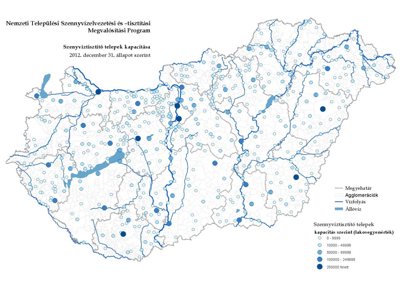 A szennyvíztisztítás helyzete Magyarországon korábban a szennyvíztisztítás tekintetében még a csatornázottságnál is nagyobb volt az elmaradás. 2012.