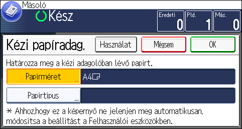 Másolás borítékra 1. Helyezze az eredetit a másolandó oldallal lefelé az üveglapra. Az eredetit a bal hátsó sarokhoz igazítsa. 1 CMS001 1. Illesztőjel 2.