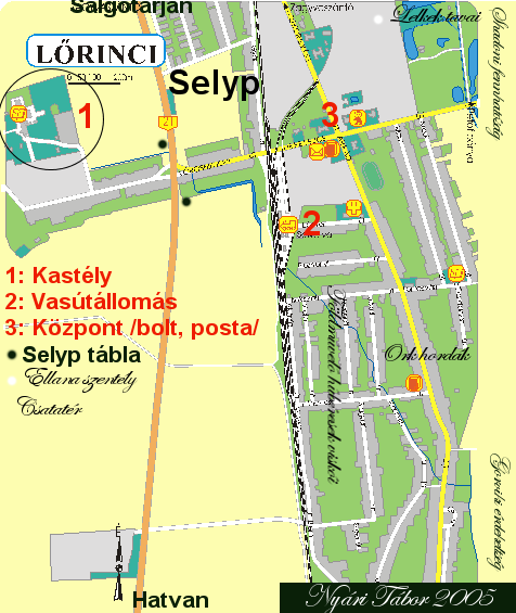 Selyp tábla elérés után balra lesz egy buszmegálló (jobbra a Paradicsom bár található), ill. egy kanyarodósáv, amit hasznosítani is kell és elfordulni rajta balra.