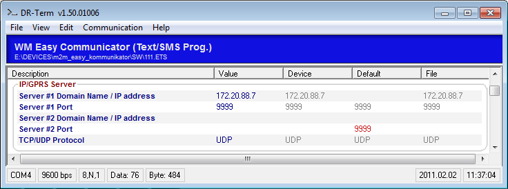 Server #2 Port** (Másodlagos szerver portcíme) 6 egész szám (integer) TCP/UDP Protocol 6 szöveg (string) PORT2= A TCP vagy UDP kapcsolathoz használt másodlagos szerver kommunikáció port száma (alape: