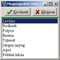 52/36 Jármű Mérlegelő Program METRISoft KFT A két módszer között az a különbség, hogy az előbbi esetén a tömeg lesz kevesebb, míg az utóbbi esetében az anyag árában jelentkezhet különbség.