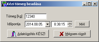 52/40 Jármű Mérlegelő Program METRISoft KFT 1 2 3 4 5 (1) Mérlegműszer kijelzési üzemmód átváltása A kijelzési üzemmód váltási lehetőség mérlegműszer függő szolgáltatás.