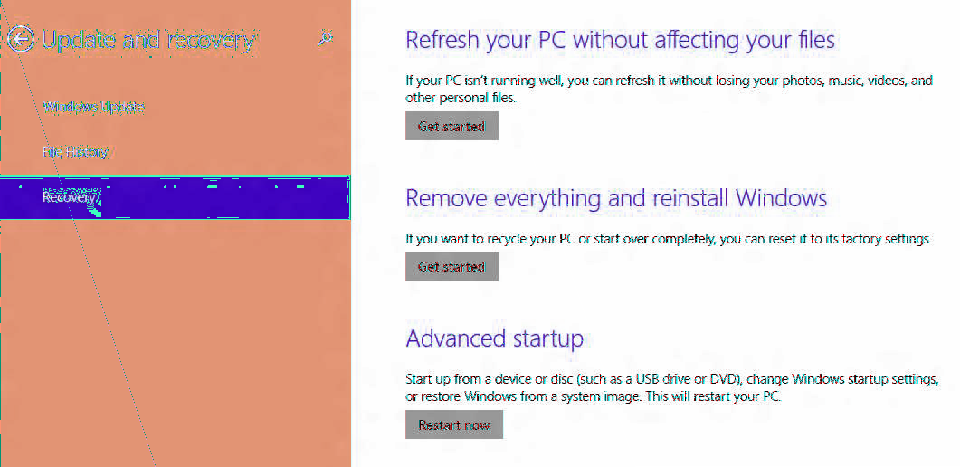 Minden eltávolítása és a Windows újratelepítése Visszaállíthatja a PC-t eredeti gyári beállításaira a PC Settings (PC beállítások) menü Remove everything and reinstall (Minden eltávolítása és