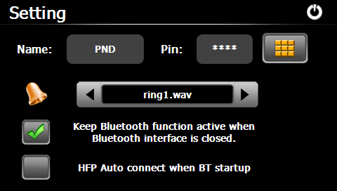 ikont és lépjen be a beállítás menübe. Név: az eszköz neve a Bluetooth kommunikációban.