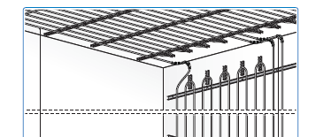 Uponor Mennyezet- falfűtés, -hűtés nedves rendszerrel Rendszerelemek: - 9,9x1,1mm PEXa