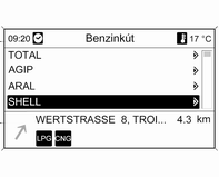Infotainment rendszer 179 Kiválasztás térképről: egy úti cél kiválasztása térkép nézetben a nyolcirányú kapcsolóval 3 116. Lásd lent az "Úti cél választása a térképről" című fejezetet.