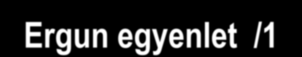 A minimális fluidizációs sebesség számítása Ergun egyenlet /1 Mind fix ágyra, mind nyugvó fluidágyra fel tudjuk írni a nyomásesés egyenleteit. U ontban a két nyomásesésnek meg kell egyeznie.