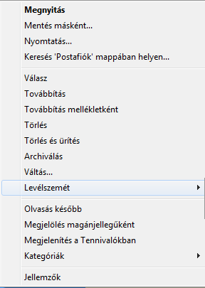 - 3 - Egy adott felhasználótól érkező összes e-mail letiltása vagy Levélszemét-mappába helyezése Figyelem!