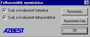 Hexium Kft. Felhasználói leírás 12 Nyomtatás menü A kezelő ebből a menüből tudja meghívni a nyomtatási feladatokat végző almenüket.