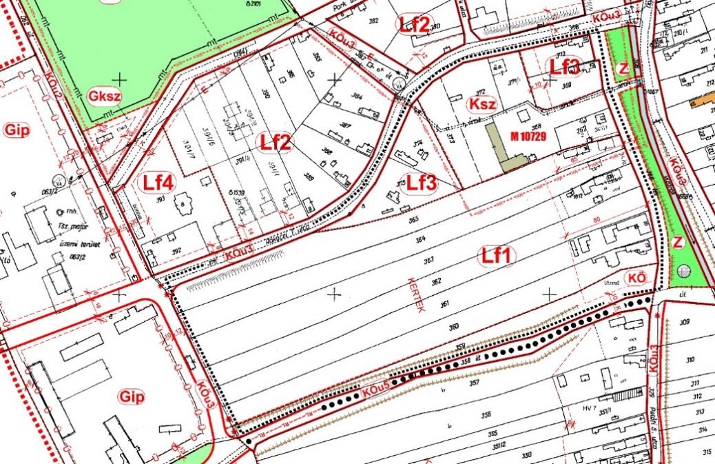 2./ A Rákóczi utca-belterületi határ- 358 hrsz-ú út- Petőfi utca által határolt tömb módosítása SZ-2 jelű belterületi szabályozási tervlap) Kezdeményező: önkormányzat 19/2015.(III.20.) Kt.