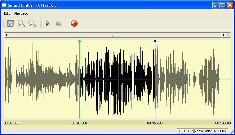 Majd a Load Track gombra klikkelek. Ekkor a rendszer beolvassa a hanganyagot. 7.1.