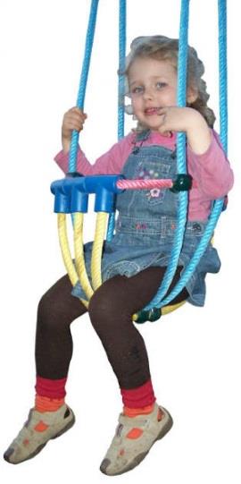 Kötél bölcső ülőke Közterületi célra tervezett, 1-3 év kor közötti gyermekek részére ajánlott bébihinta.