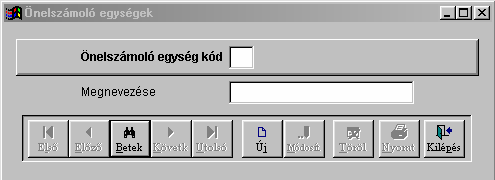 Adatrögzítés /Belső számlák
