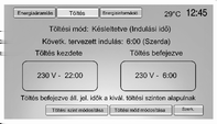 Műszerek és kezelőszervek 75 Töltés Programozható töltés Három programozható töltési mód van.