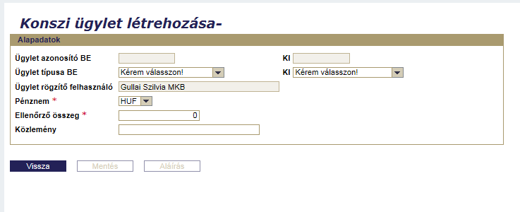 Konszi befizetés Konszi kifizetés Konszi váltás Konszi átadás-átvétel Konszi készlet leadás Konszi készlet felvét 4.3.1.