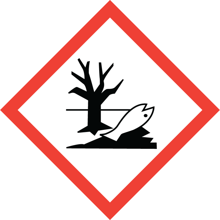 C. Környezeti veszélyek Veszélyességi osztály és kategória: Vízi környezetre veszélyes akut 1. kategória Vízi környezetre veszélyes krónikus 1-2. kategória GHS09 környezet 2.