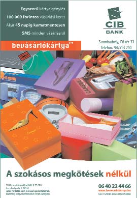 14 2004. szeptember 25. Megjelenik minden szombaton! 01-0318-04 Várjuk a MAGYAR IPARSZÖVETSÉG OKTATÁSI KÖZPONT INDULÓ TANFOLYAMAIN! 9700 Szombathely, Hunyadi u. 34. Tel./Fax: 94/511-417 miok.
