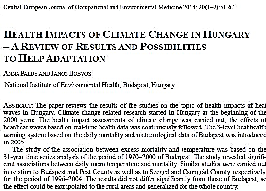 Hőséghullámok egészségkárosító hatásának vizsgálata Magyarországon A Kárpát-medencében egészségügyi szempontból az extrém hőséggel lehet a leginkább számolni 5 fokos napi középhőmérséklet emelkedés
